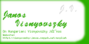 janos visnyovszky business card